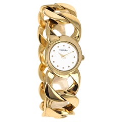 Verdura 18k Yellow Gold Curb-Link Bracelet Ladies Watch