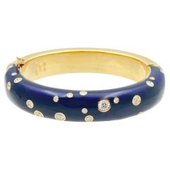 Verdura Pulsera Noche Oro Amarillo 18k Esmalte Diamante
