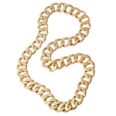 Verdura 18k Yellow Gold Small Curb-Link Necklace