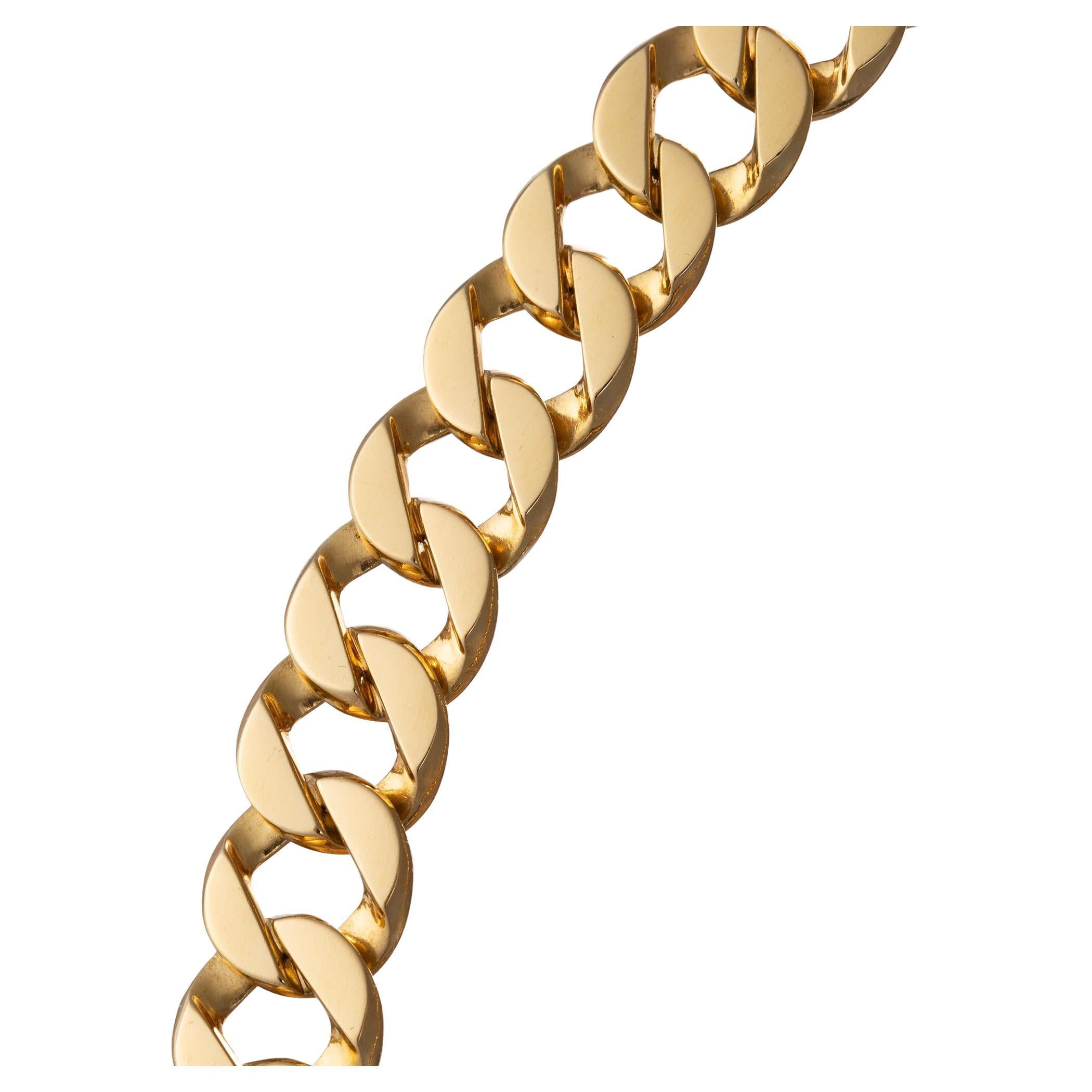 Verdura 18k Yellow Gold Collar Curb-Link Pequeño en Excelente estado para la venta en Palm Beach, FL