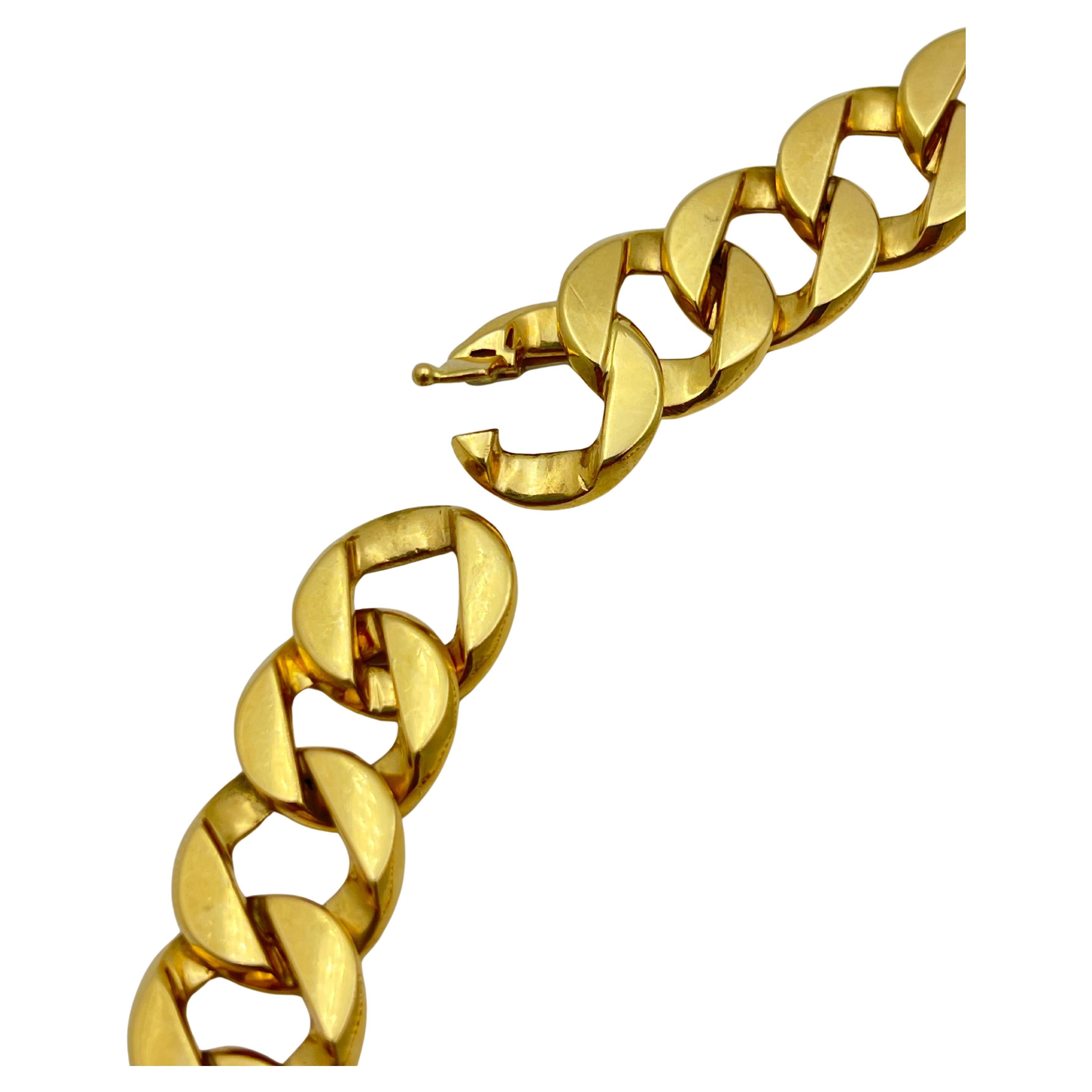 De las mujeres Verdura 18k Yellow Gold Collar Curb-Link Pequeño en venta