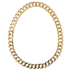 Verdura 18k Yellow Gold Collar Curb-Link Pequeño