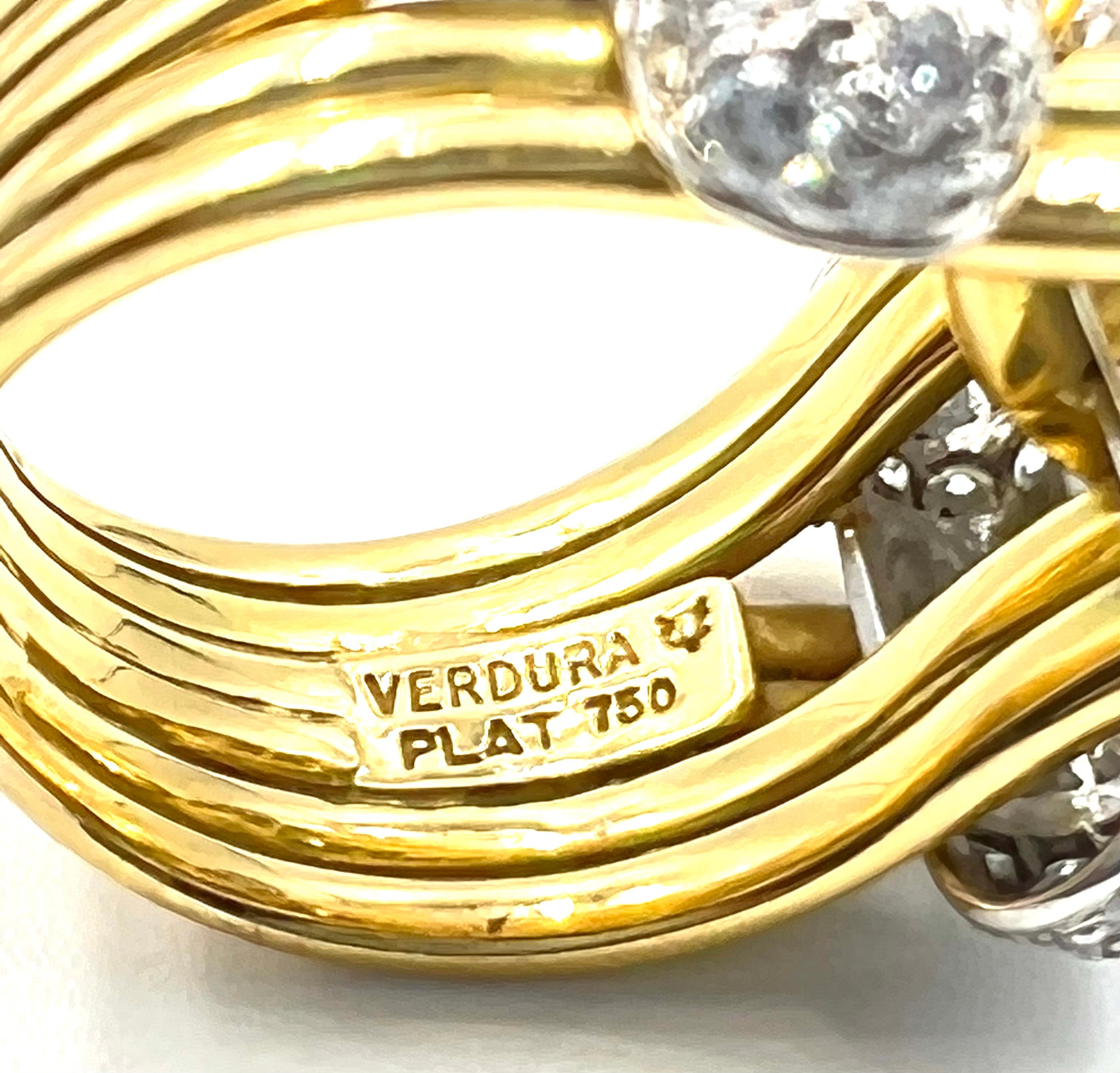 Women's Verdura 18kt Yellow Gold Platinum Diamond 