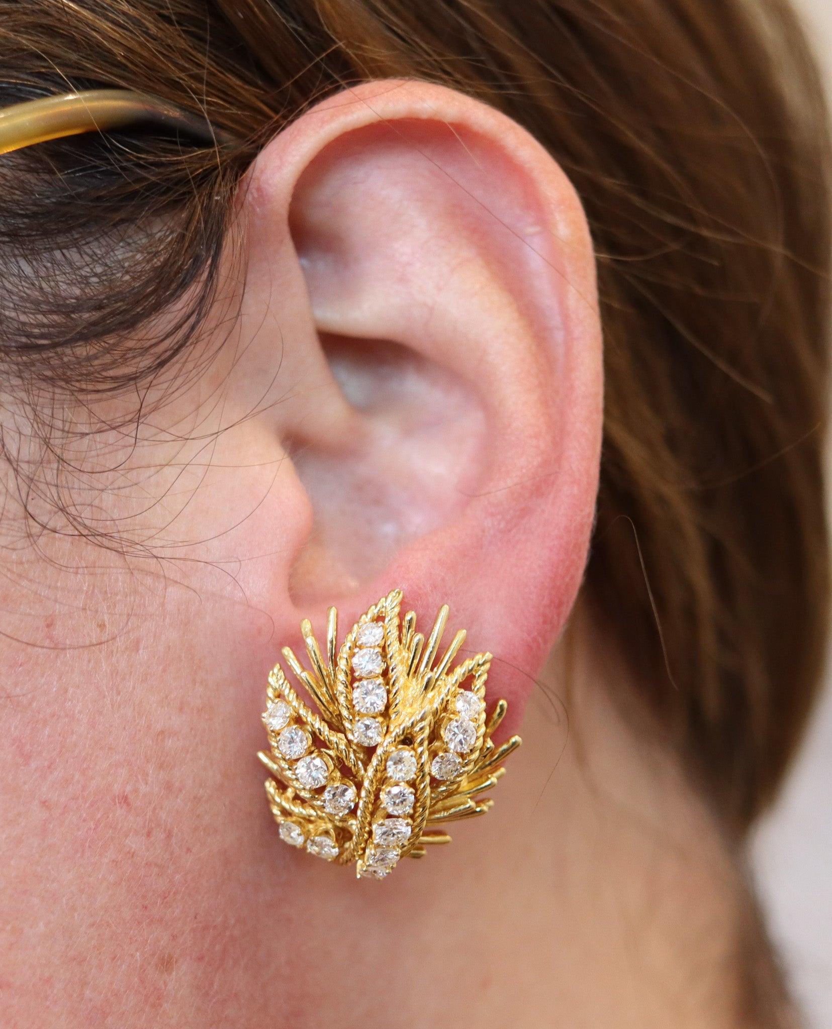 Pair of clips-on earrings designed by Verdura.

A statement pair of clips-on earrings, created by the renowned jewelry house of Verdura, back in the late 1960's. These vintage ear-clips are collector's pieces and has been carefully crafted with