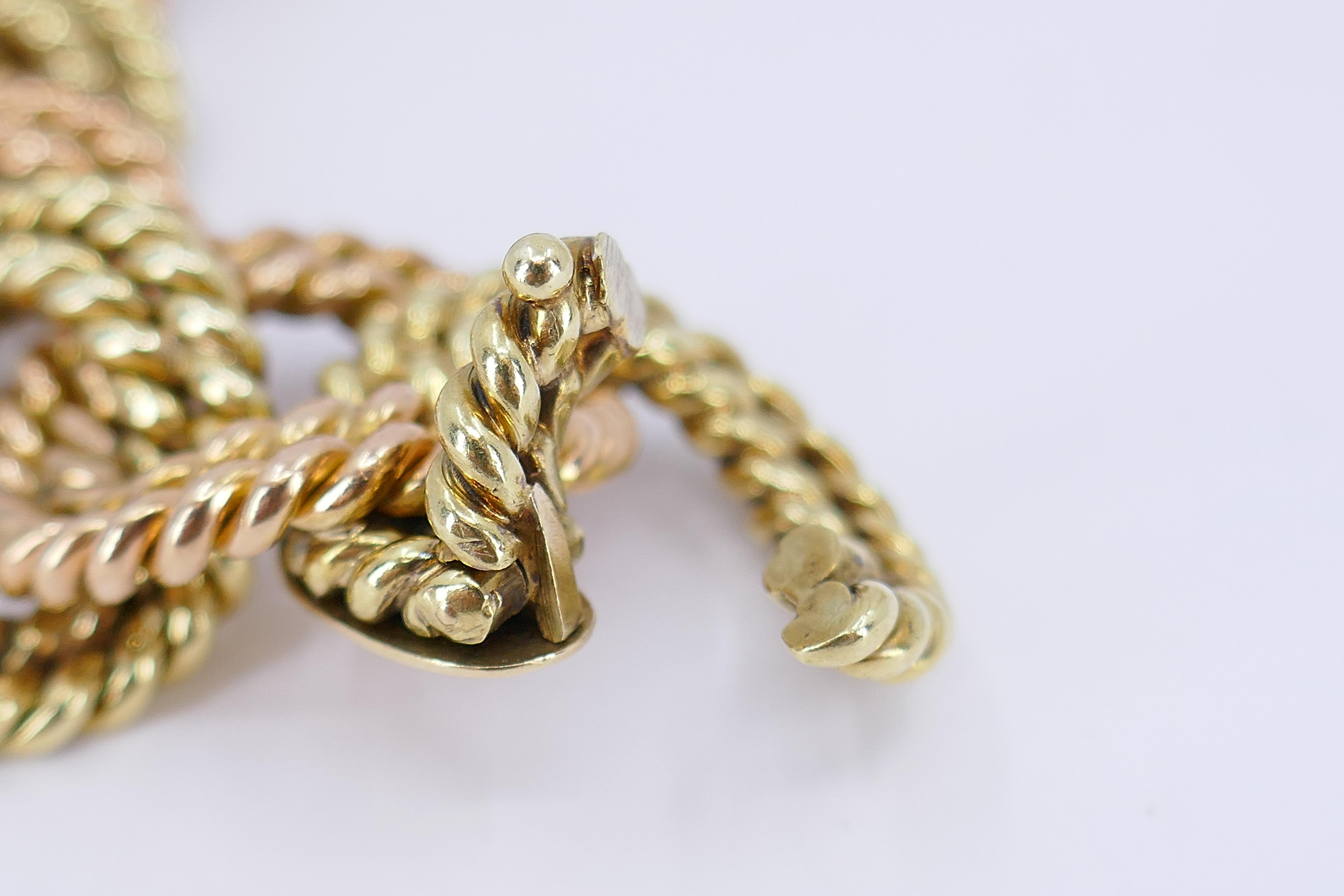 Verdura 1960s Rope Link Bracelet Two-tone 14k Gold 1