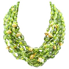 Verdura - Collier torsade 9 rangs avec perles en or 18 carats et fermoir à crochet