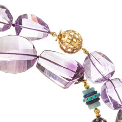 Verdura Amethyst Bead Rock Candy Long Necklace