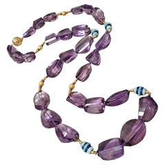 Verdura Amethyst Perle Rock Candy lange Halskette