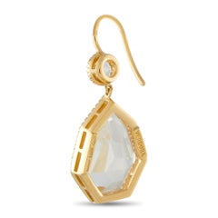 VERDURA Byzantine 18K Yellow Gold White Topaz Drop Earrings VD01-042326