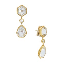 Orecchini pendenti di topazio bianco bizantino Verdura