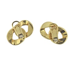 Verdura Curb Link Gold Earrings