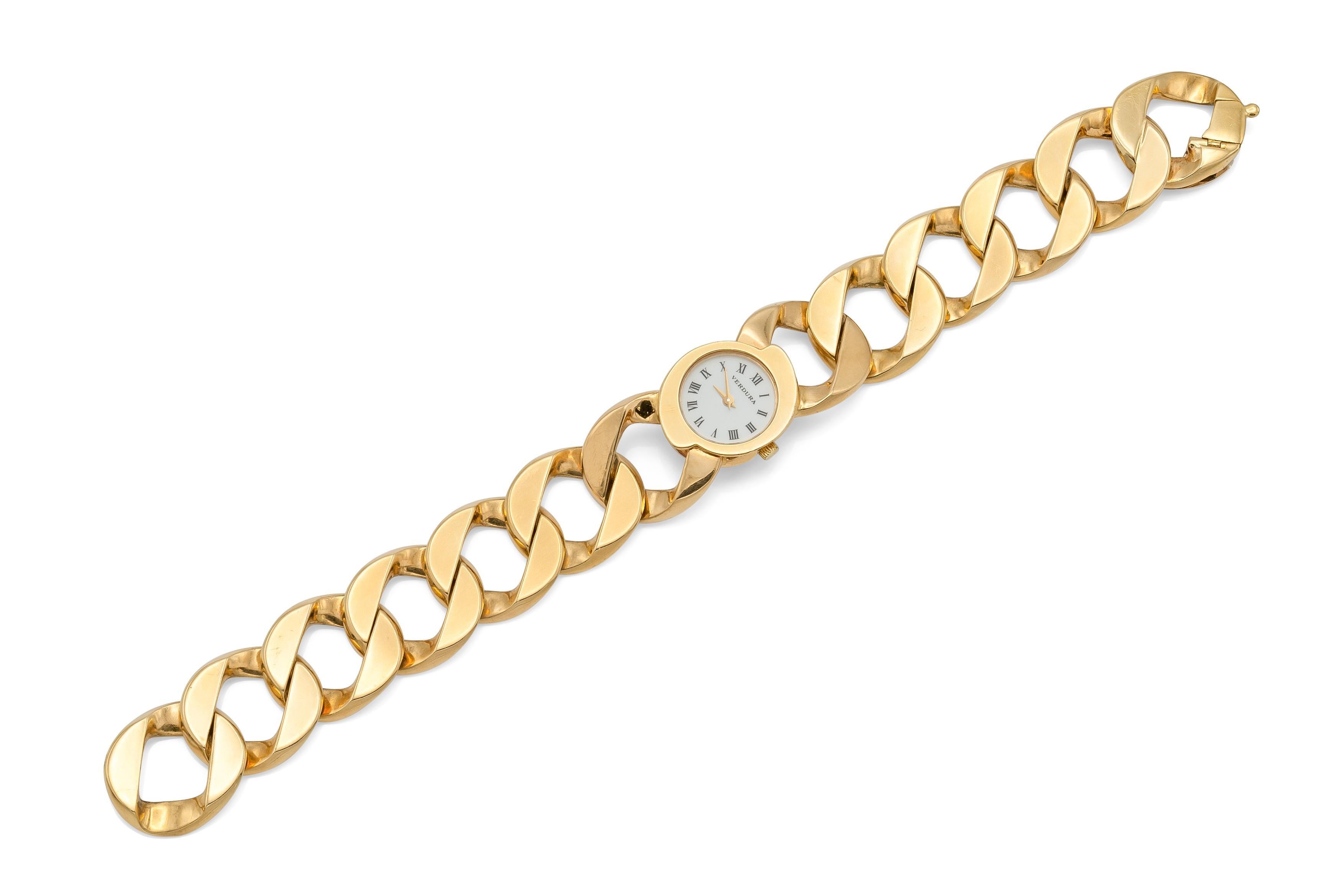 Verdura Curb Link Watch In Good Condition In New York, NY
