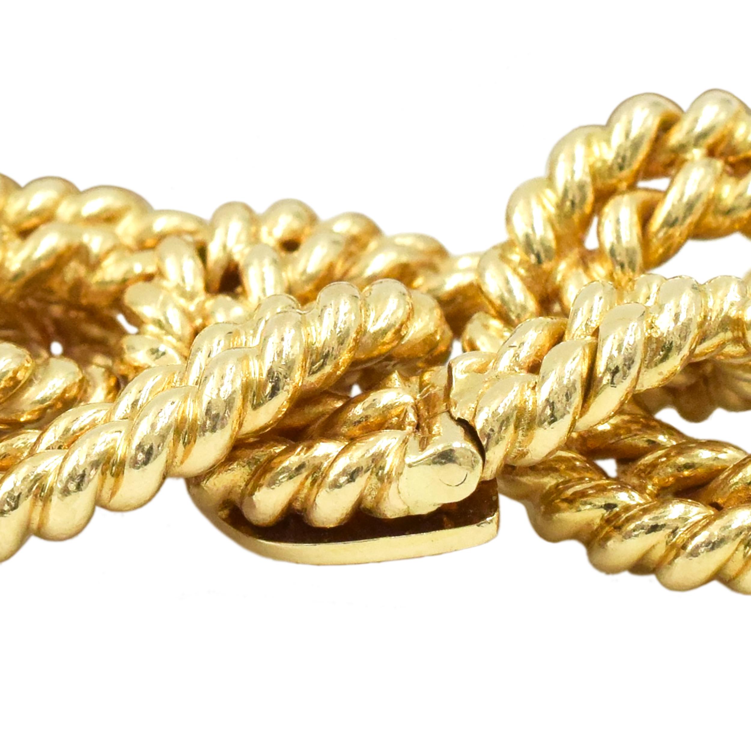 Verdura Montre-bracelet à maillons en or et diamants en vente 1