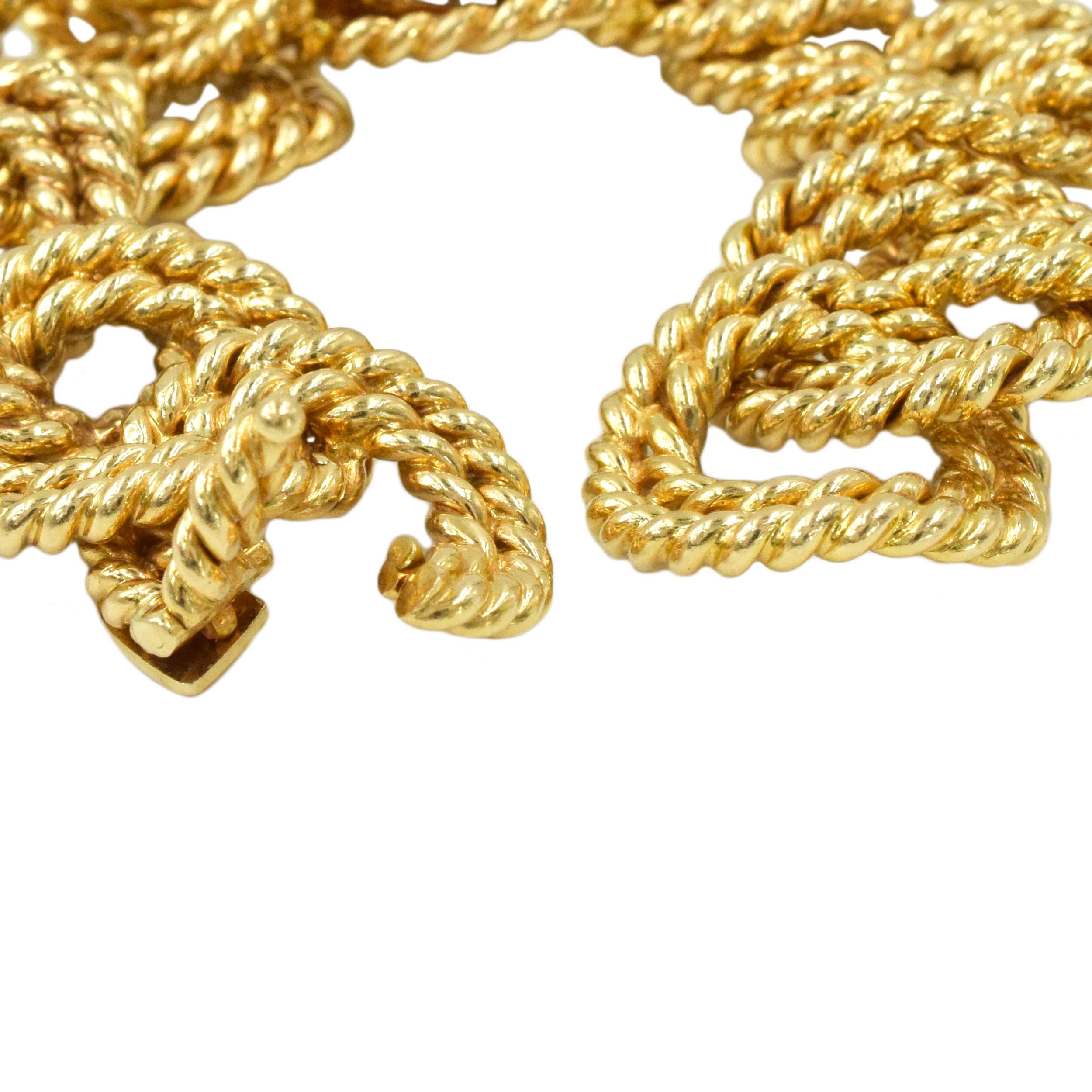 Verdura Montre-bracelet à maillons en or et diamants en vente 2
