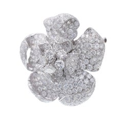 Verdura Diamond 'En Tremblant' Flower Brooch