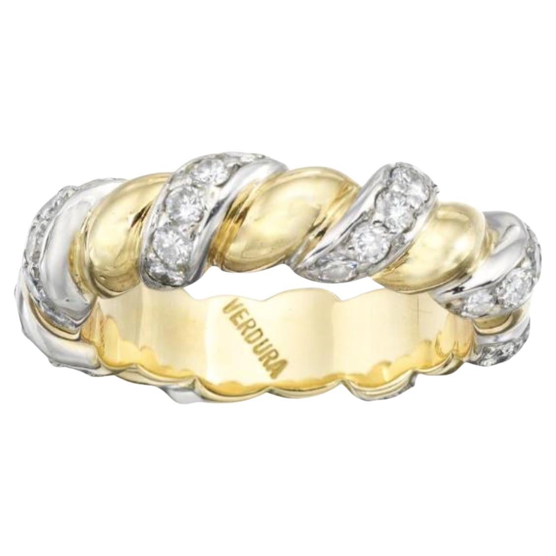 Verdura Diamond Twisted Band For Sale