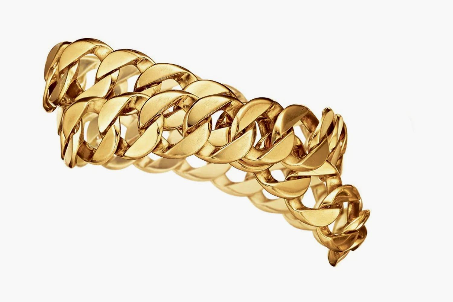 Contemporaneo VERDURA  Doppio Wrap Curb Link  Bracciale 18K in vendita