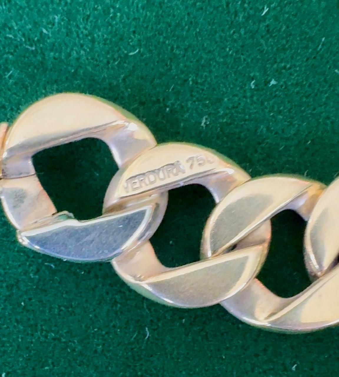 VERDURA  Doppio Wrap Curb Link  Bracciale 18K In condizioni ottime in vendita a Los Angeles, CA