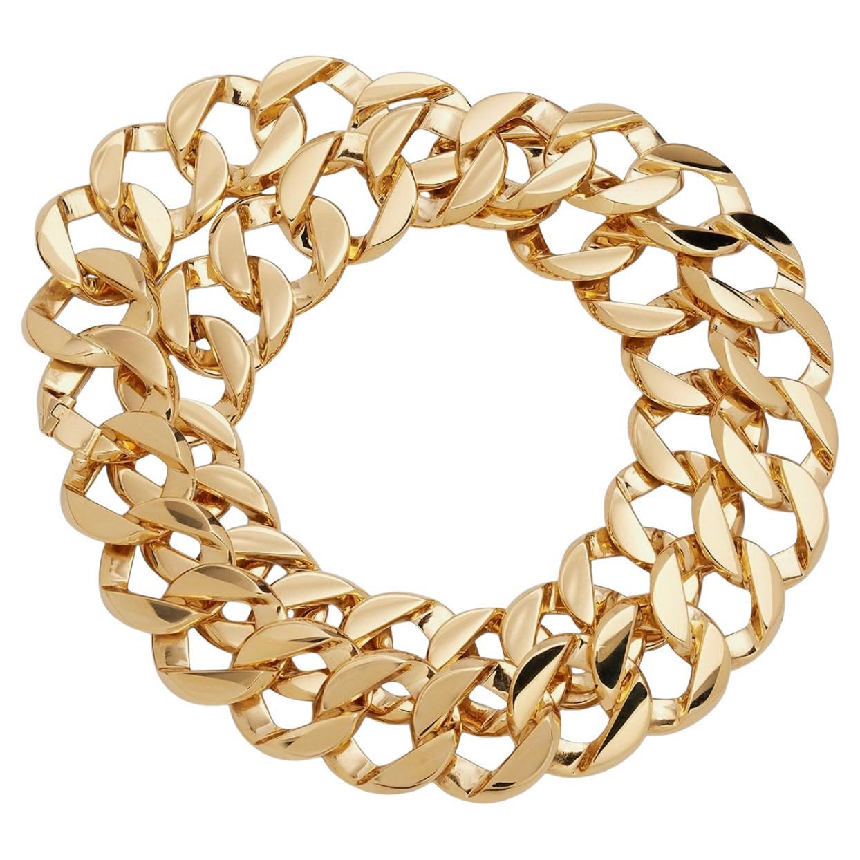 VERDURA  Double Wrap Curb Link  18K Bracelet