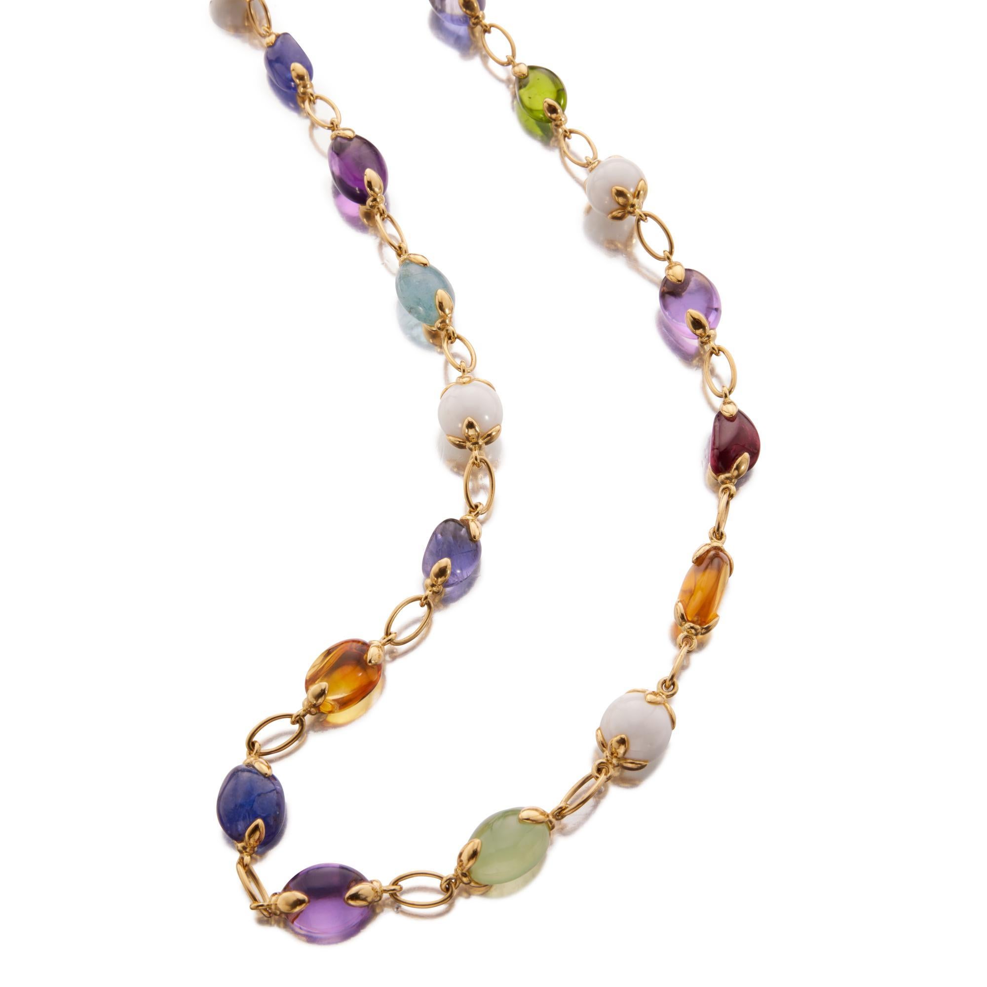 Artist Verdura Gem-Set and Ceramic 'Fulco' Necklace