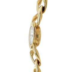 VERDURA Gold Curb Link Bracelet Watch