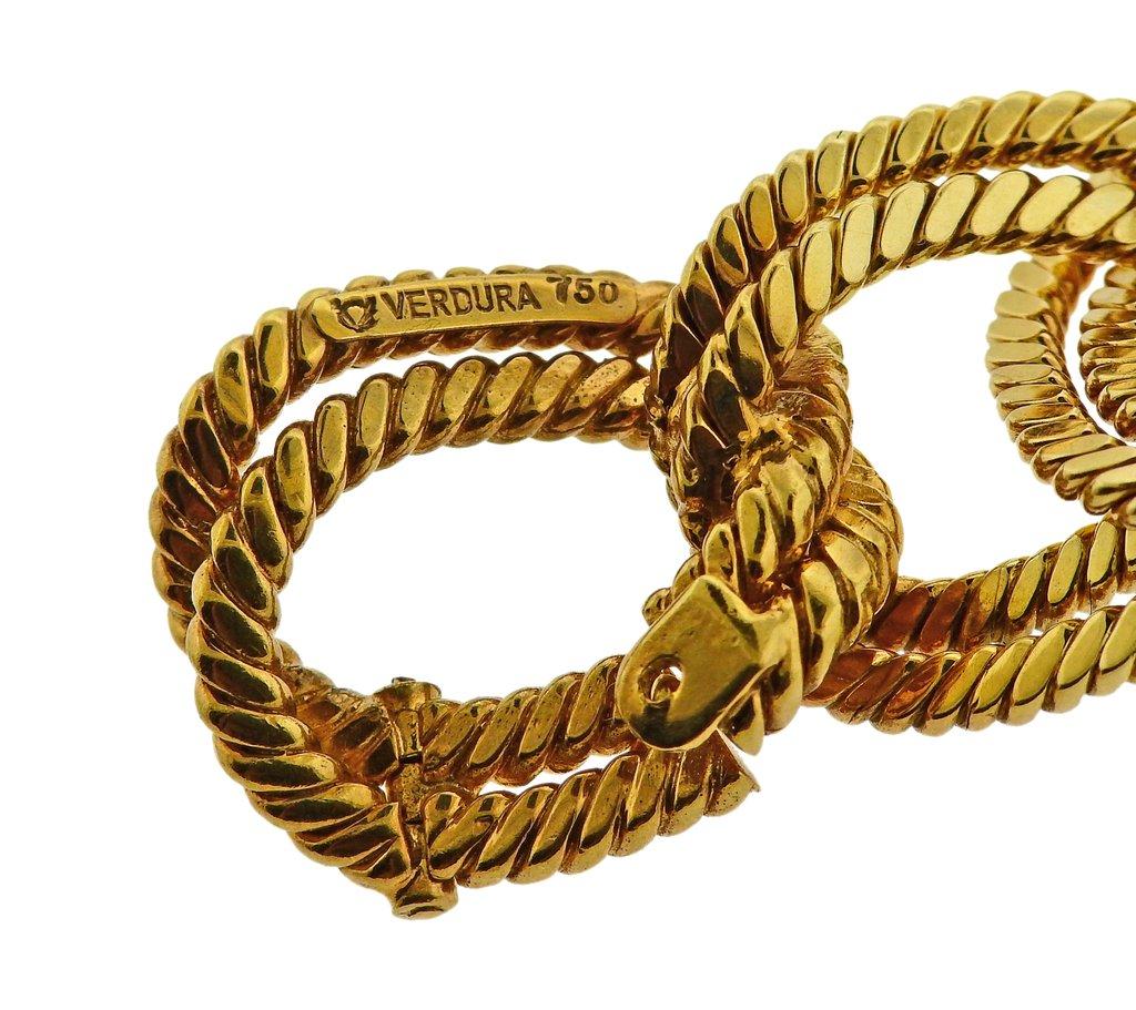 Women's or Men's Verdura Gold Link Bracelet