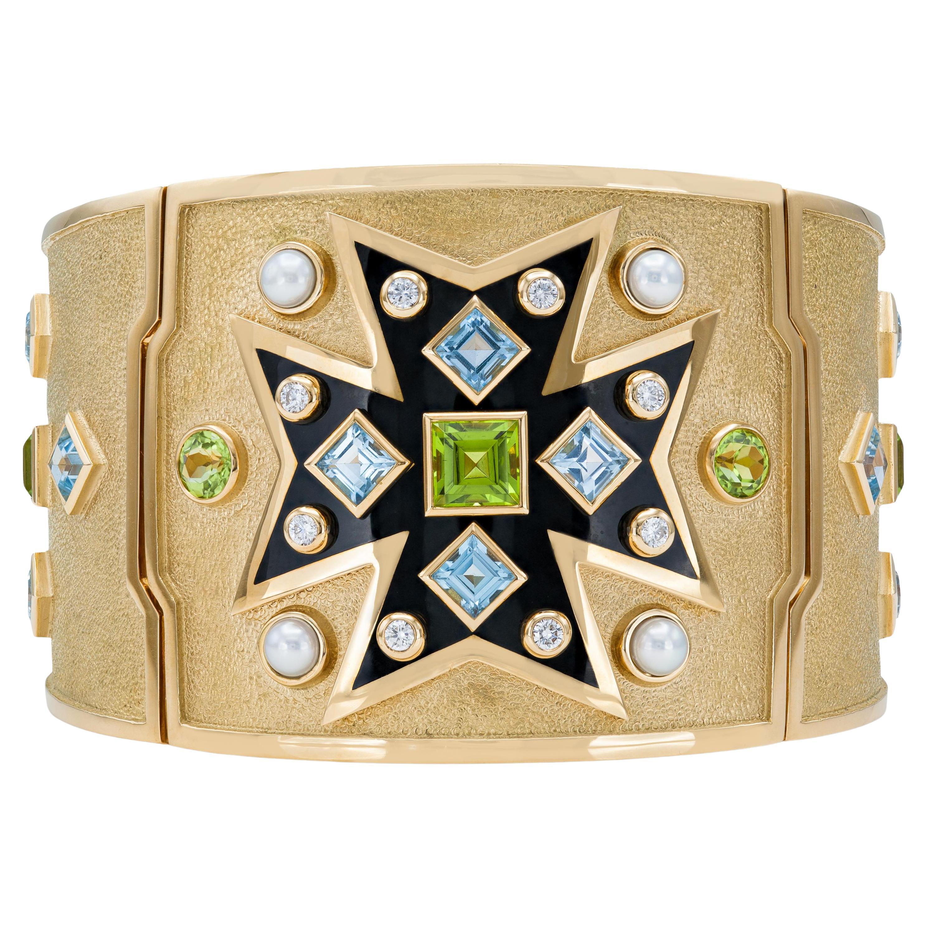 Verdura Gold Maltese Cross Bracelet