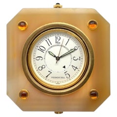 Verdura Gold Plated, Agate and Citrine Clock