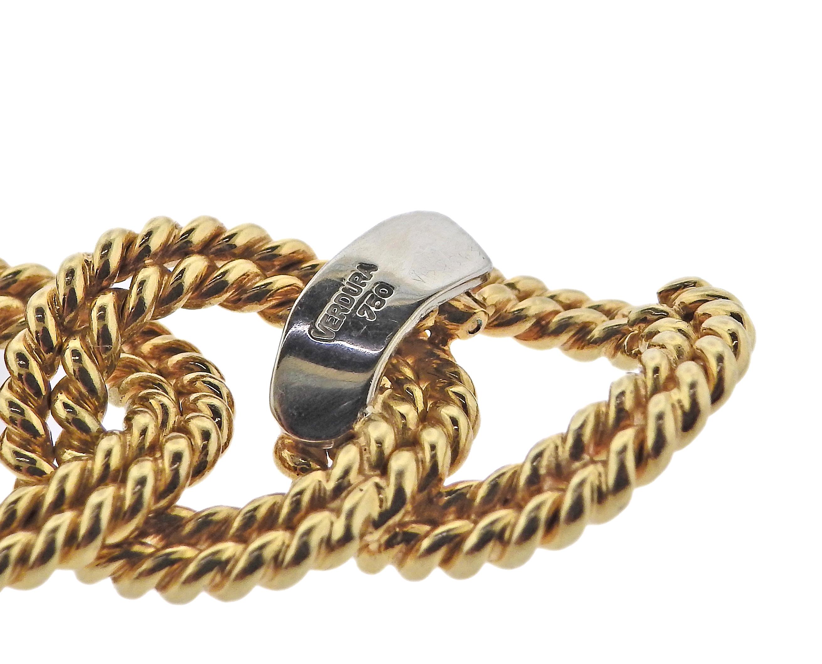 Women's Verdura Gold Rope Link Bracelet For Sale