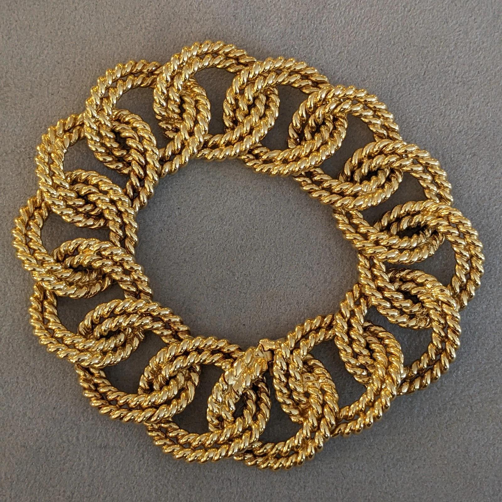 Verdura Bracelet à maillons torsadés en or jaune 18 carats Pour femmes en vente