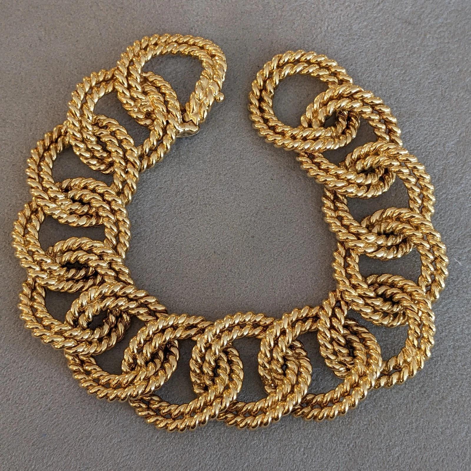 Verdura Bracelet à maillons torsadés en or jaune 18 carats en vente 1