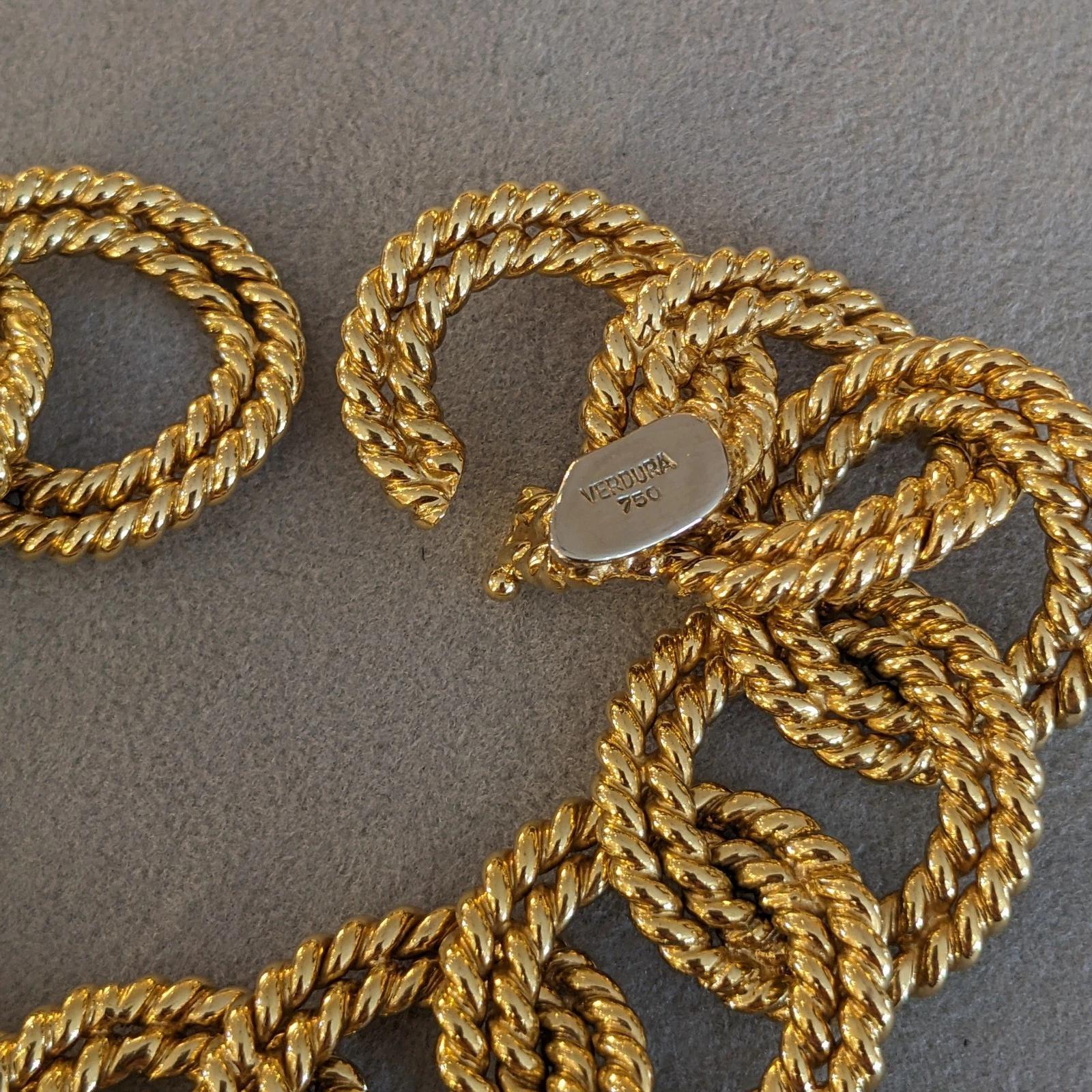 Verdura Bracelet à maillons torsadés en or jaune 18 carats en vente 3