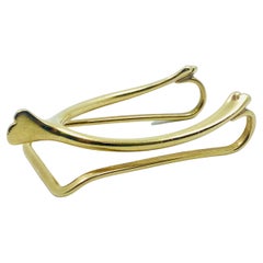 Vintage Verdura Gold Wishbone Money Clip