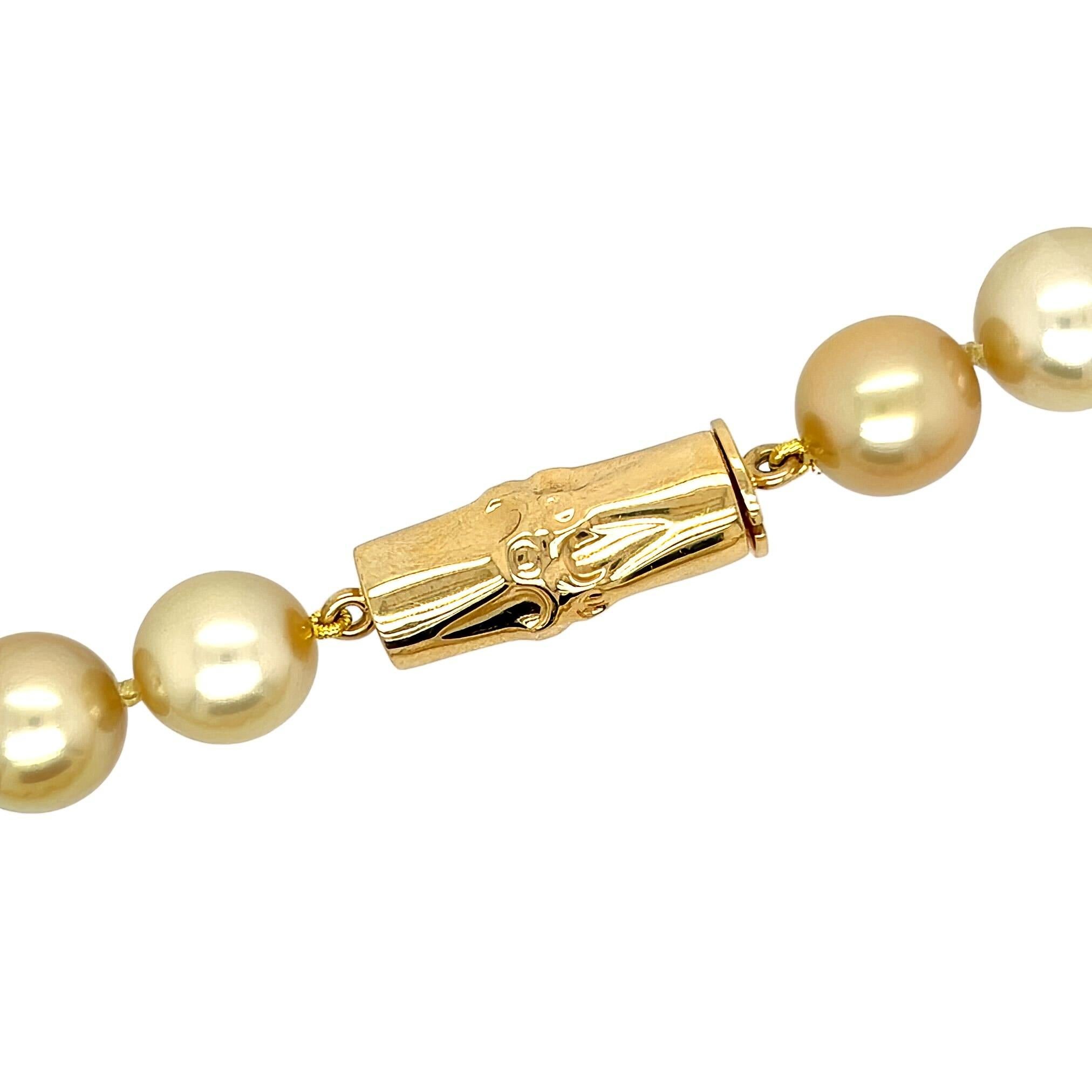 VERDURA Collar de Perlas Doradas del Mar del Sur en Bueno estado para la venta en New York, NY