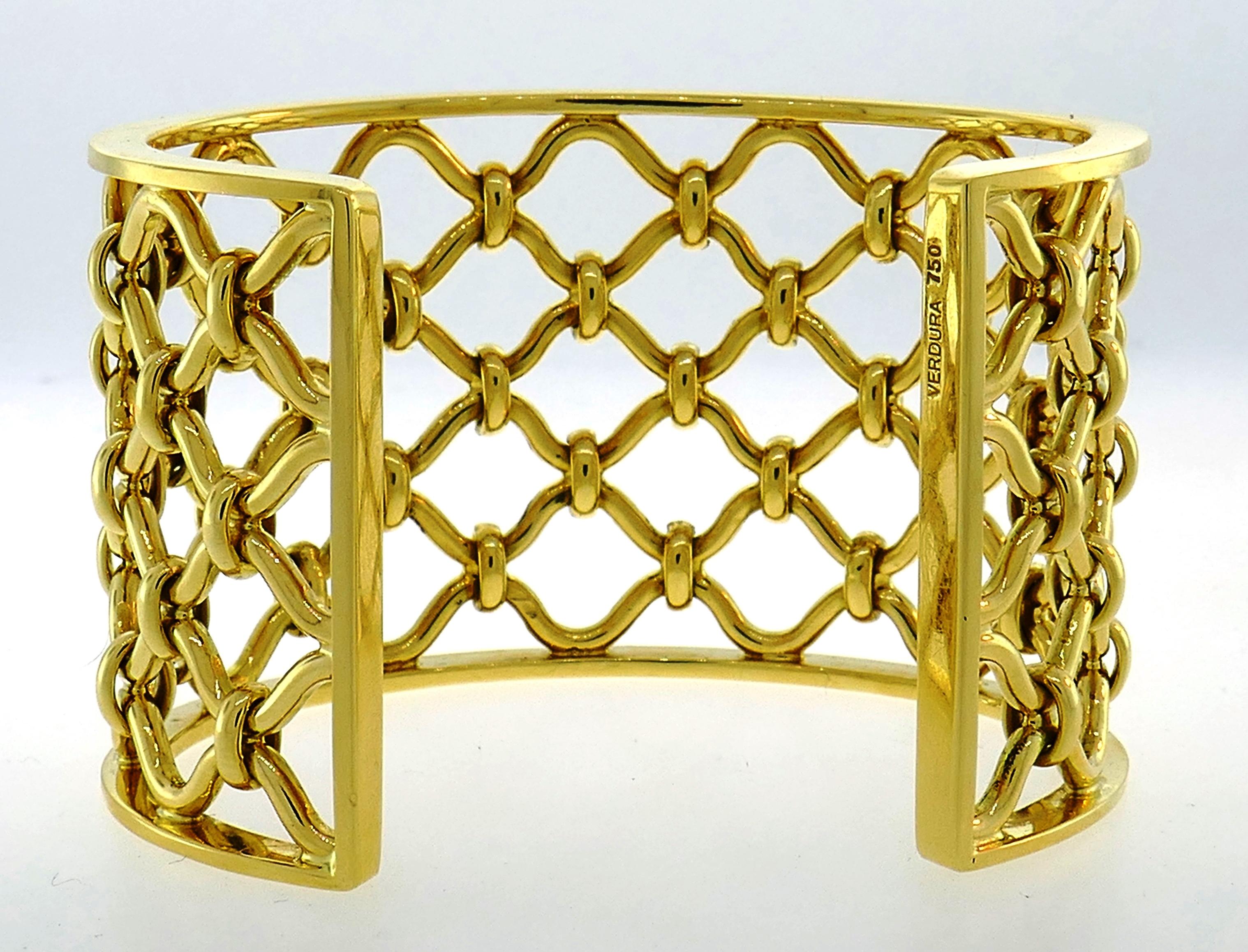 Women's Verdura Kensington Yellow Gold Cuff Bracelet