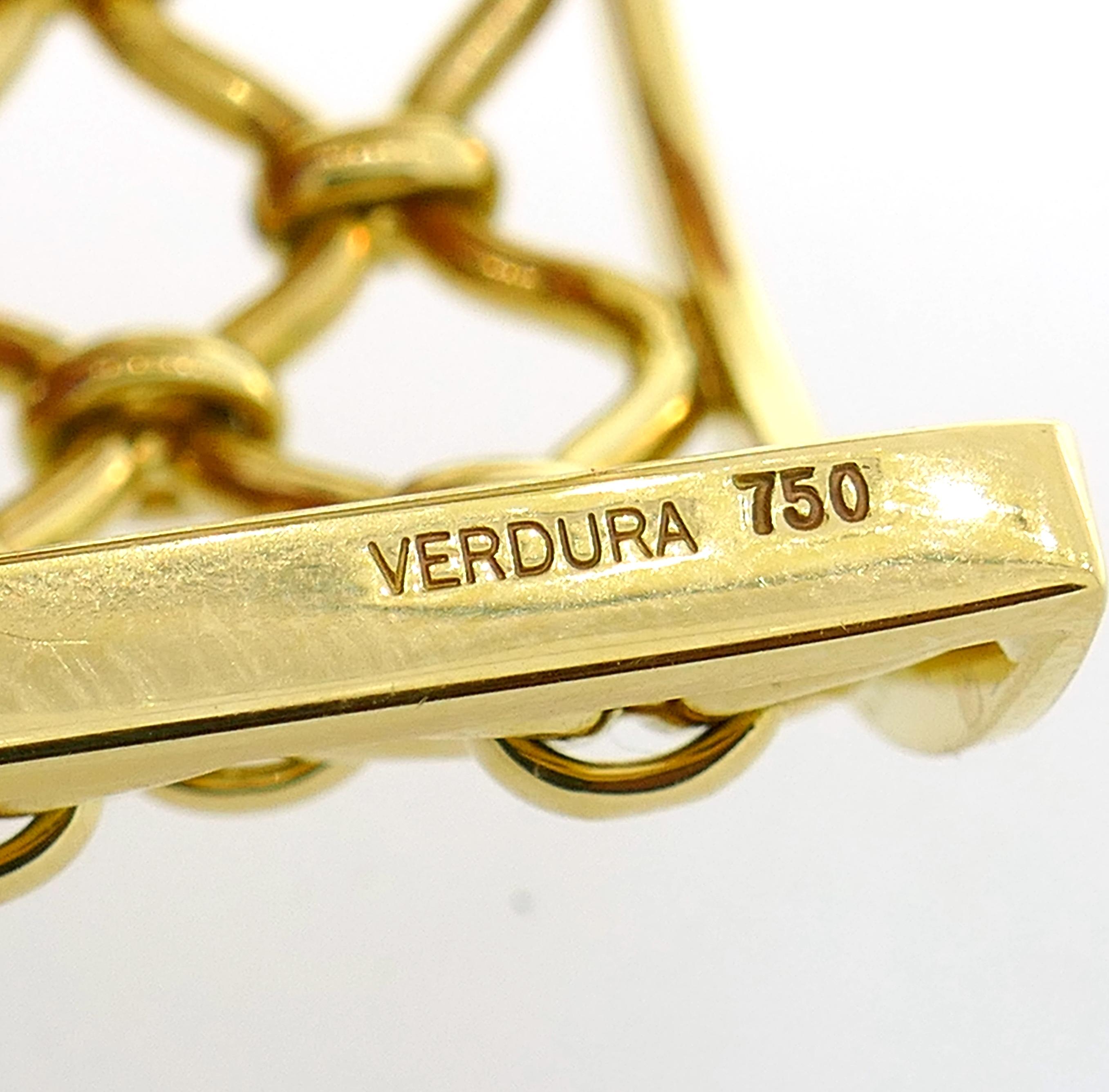 Verdura Kensington Yellow Gold Cuff Bracelet 3