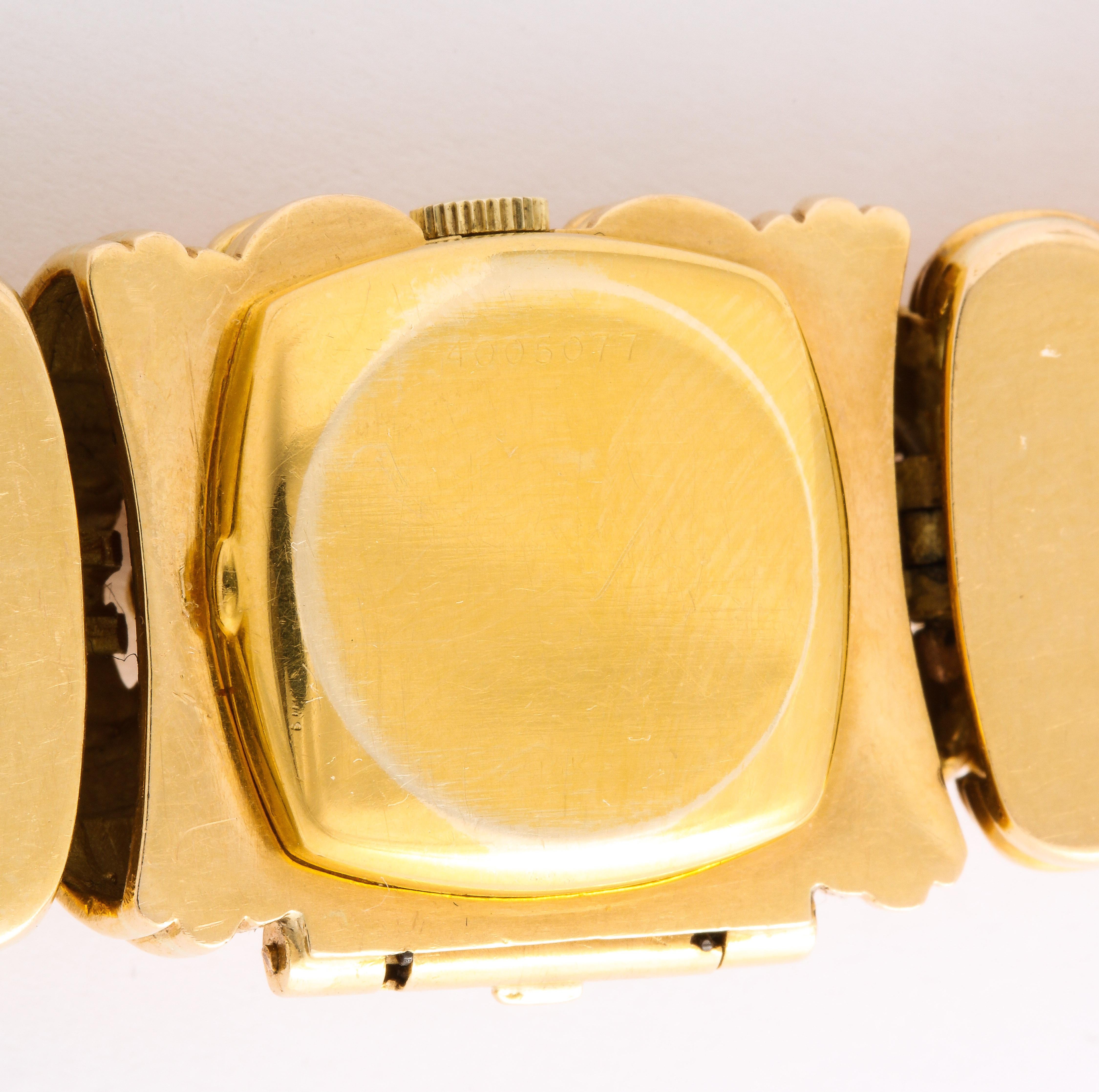 Verdura Ladies Yellow Gold Basketweave Bracelet Eterna-Matic Wristwatch 1