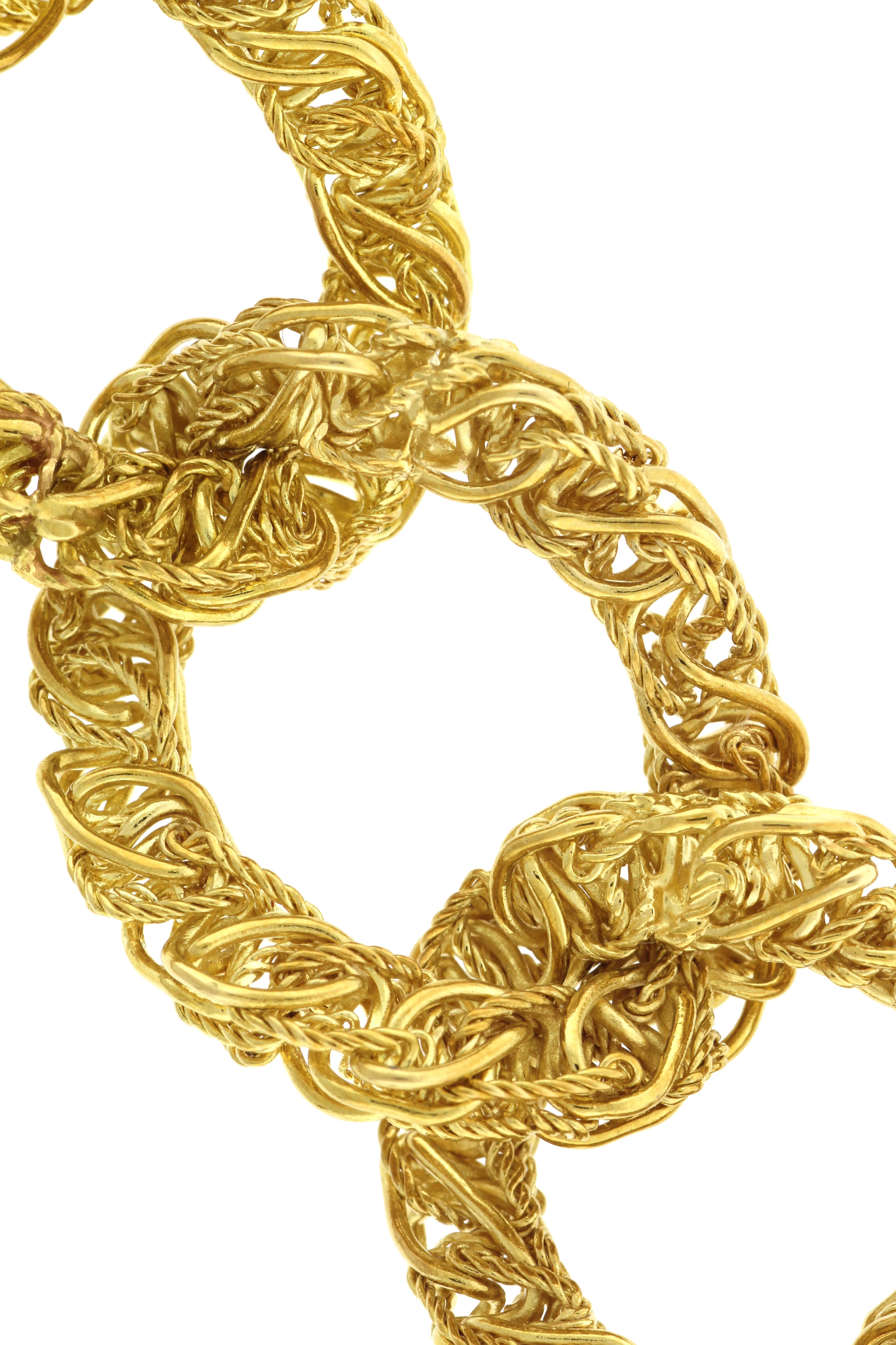 Collana lunga in oro A Link di Verdura: Un capolavoro di artigianato in vendita 1