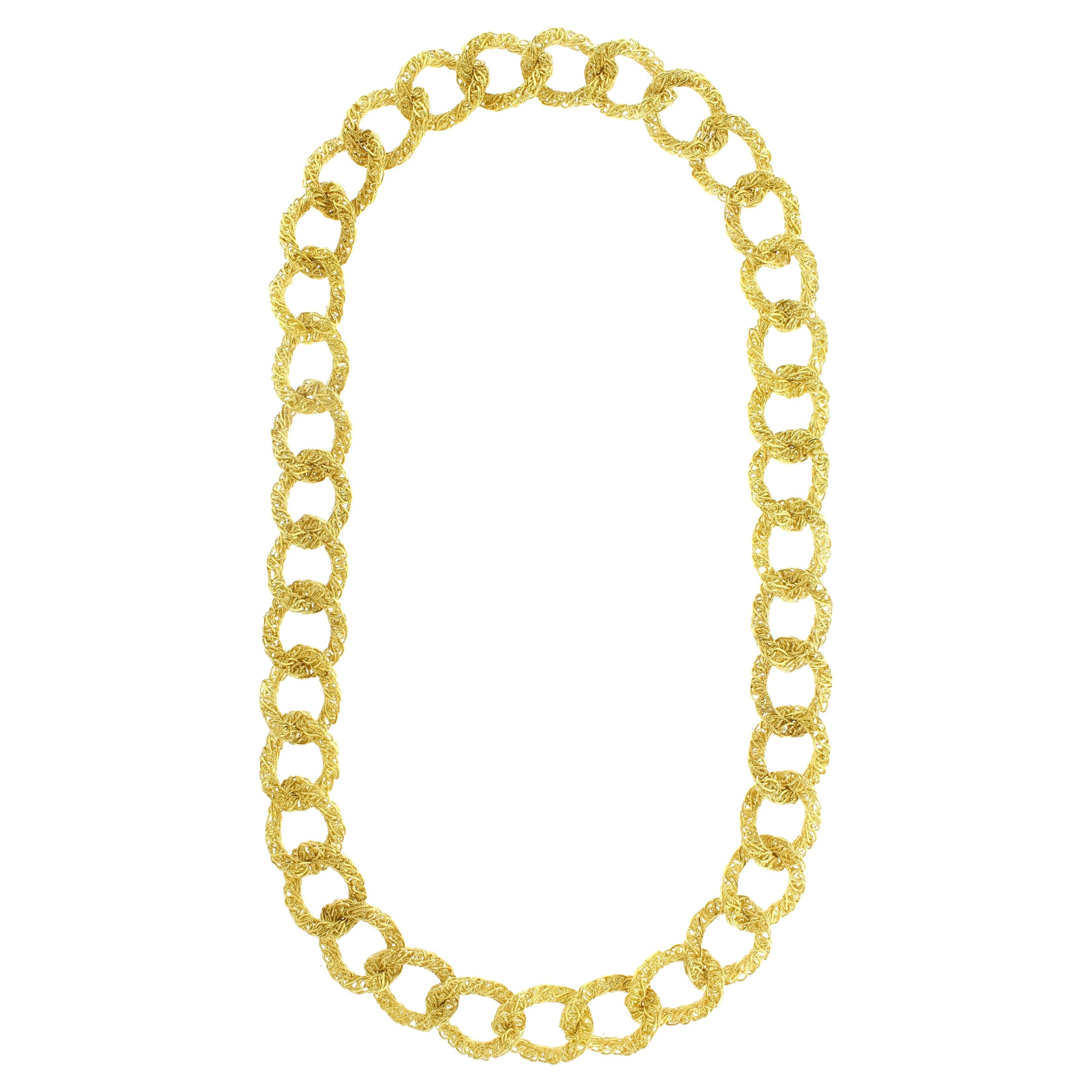 Collana lunga in oro A Link di Verdura: Un capolavoro di artigianato in vendita