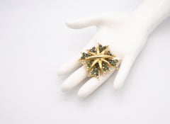 Verdura Maltese Brooch Pendant 18Kt Gold With 31.1 Ctw In Diamonds & Tourmaline