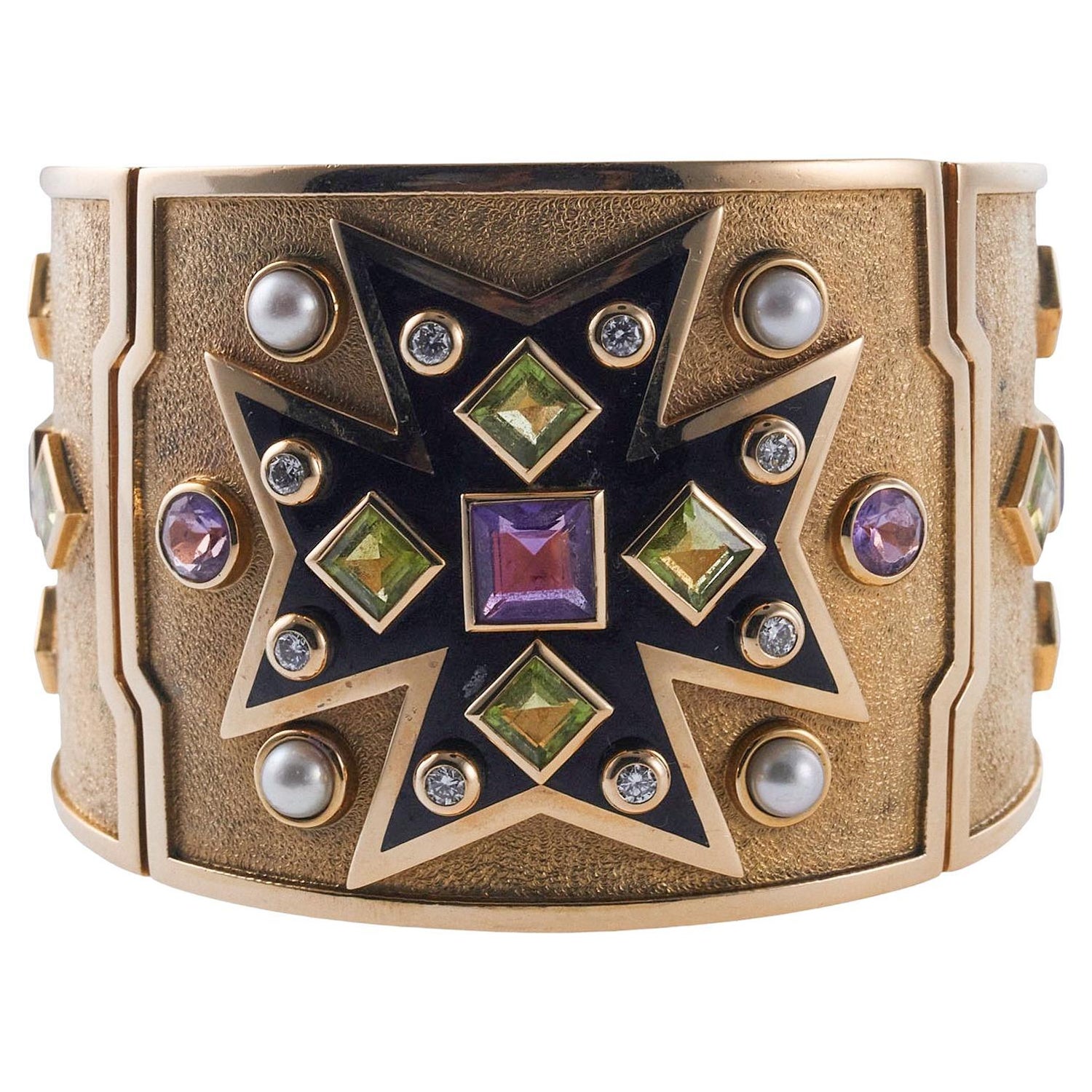 Celebrity Vintage Jewelry: Verdura's Maltese Cross Cuffs - EraGem Post