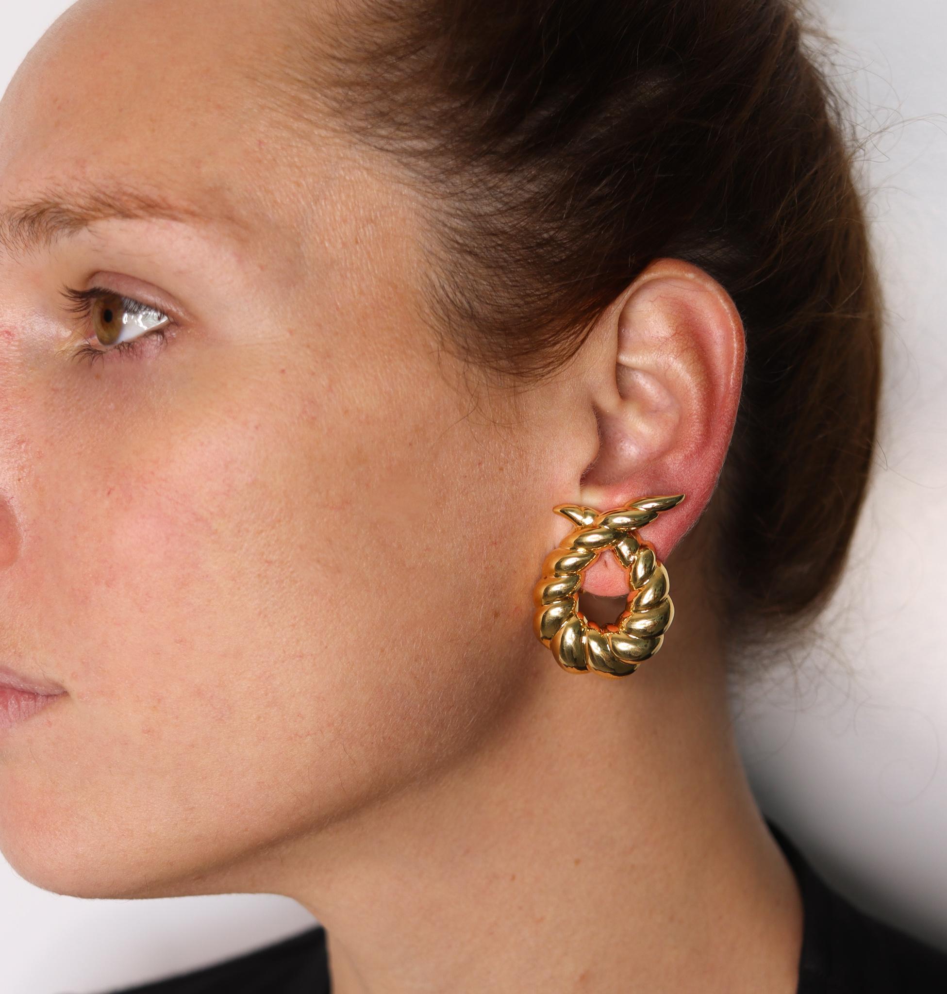 Coco Chanel Hoop Earrings - 2 For Sale on 1stDibs