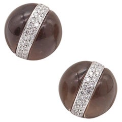VERDURA Pendientes de oro blanco de 18 quilates con diamantes VS