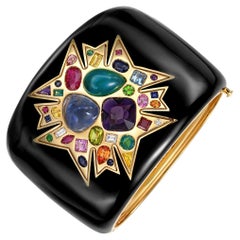 Verdura Multicolored Gemstone Theodora Cuff Bracelet