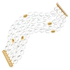 Verdura Rock Crystal Five-Strand Bead Bracelet