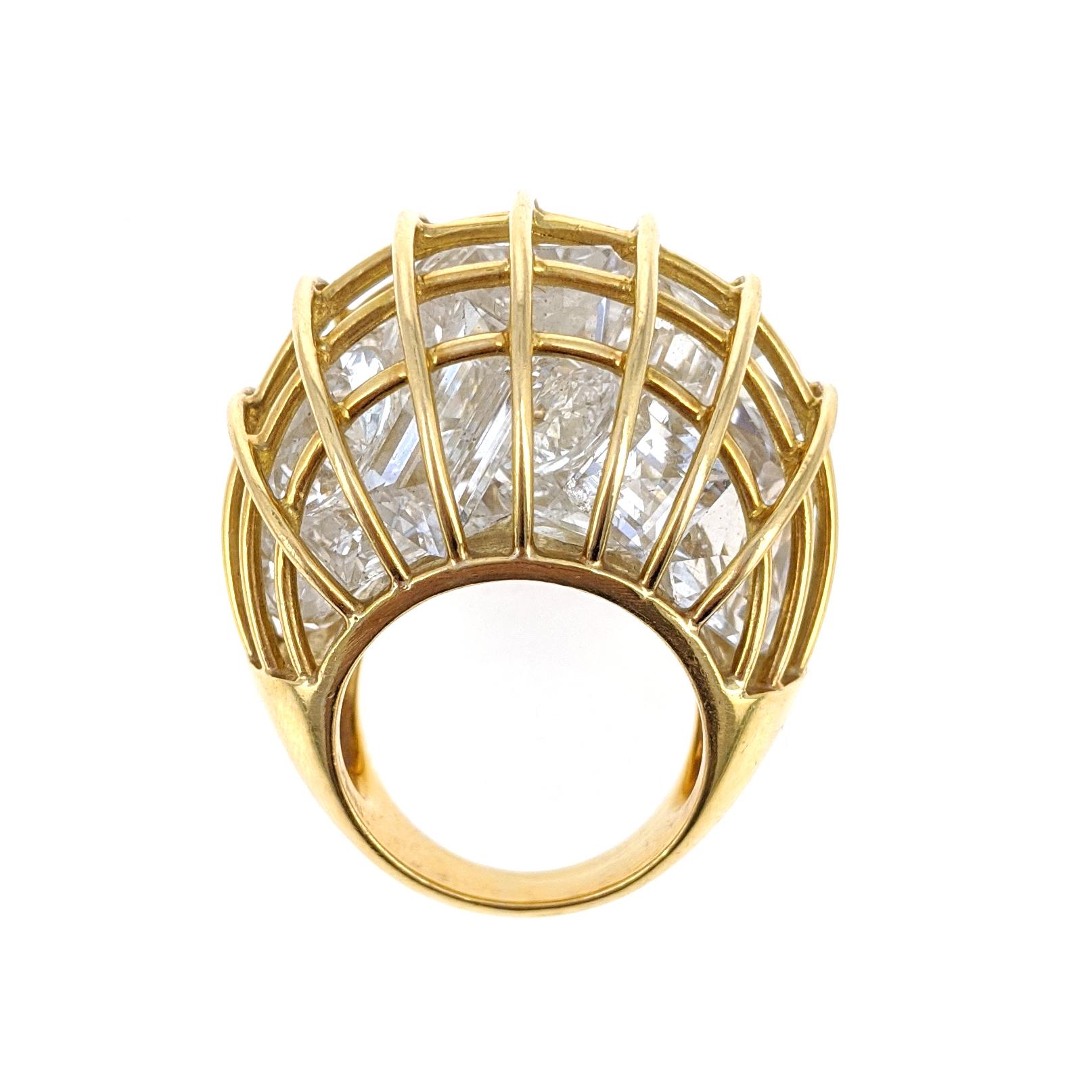 gold cage ring