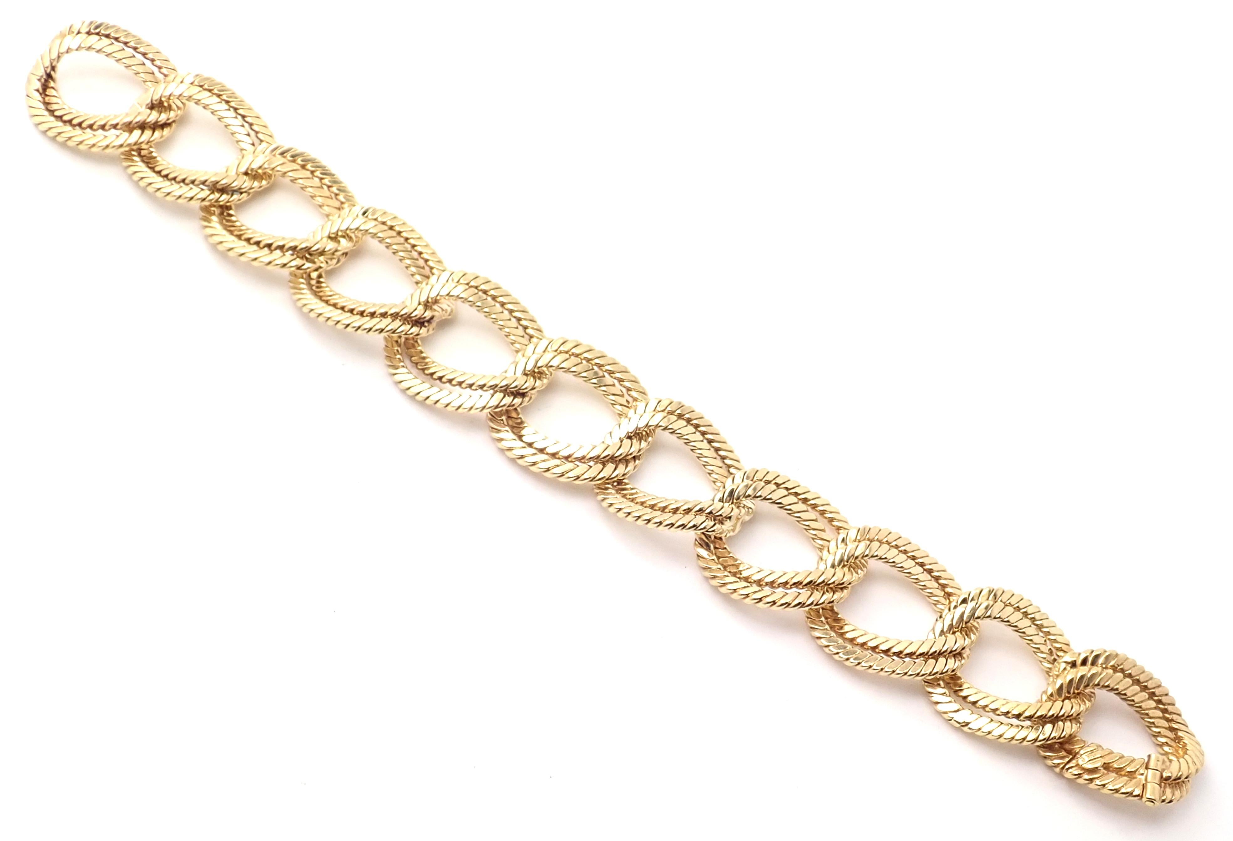 Verdura Rope Link Gelbgold-Armband im Zustand „Hervorragend“ im Angebot in Holland, PA