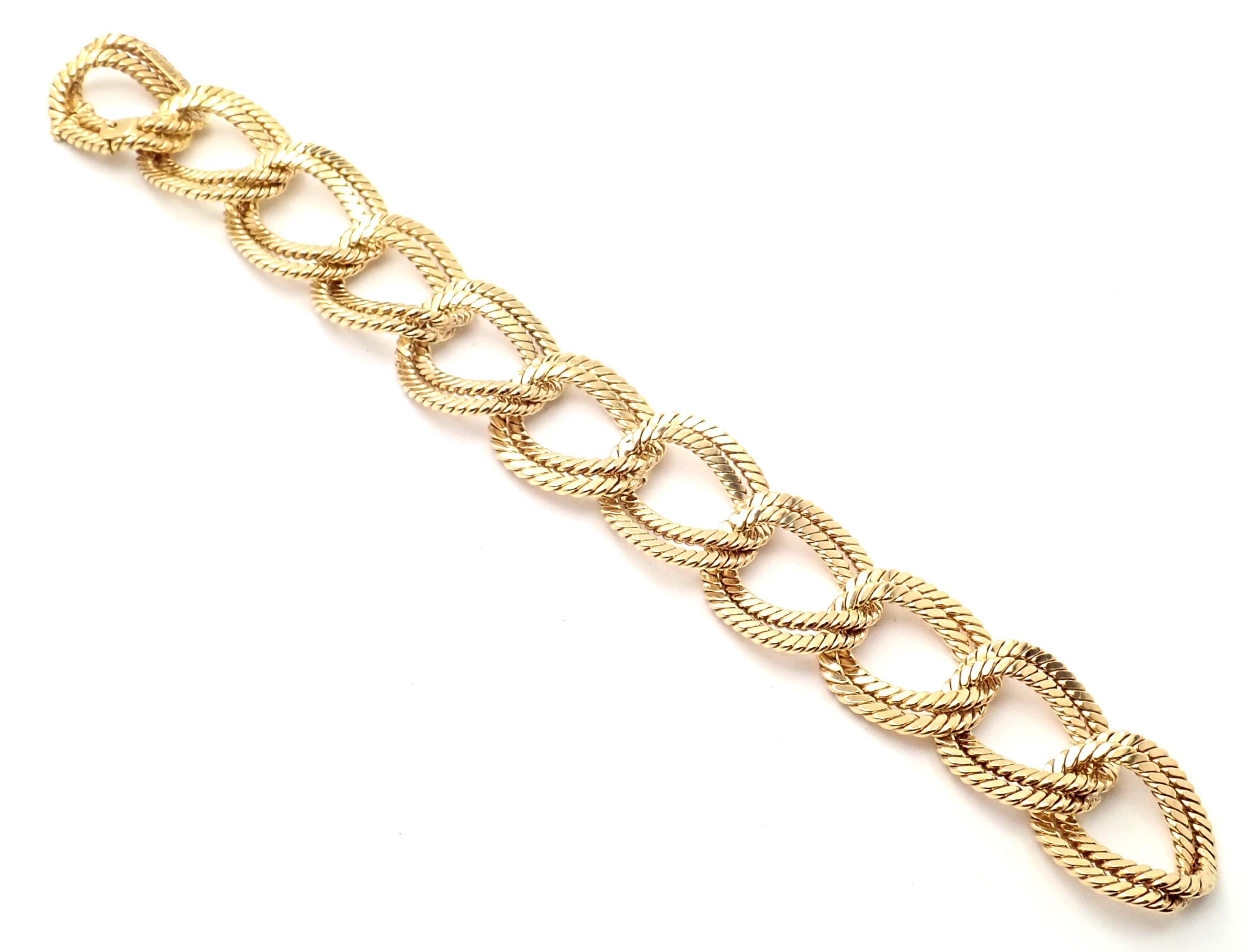 Verdura Rope Link Gelbgold-Armband für Damen oder Herren im Angebot