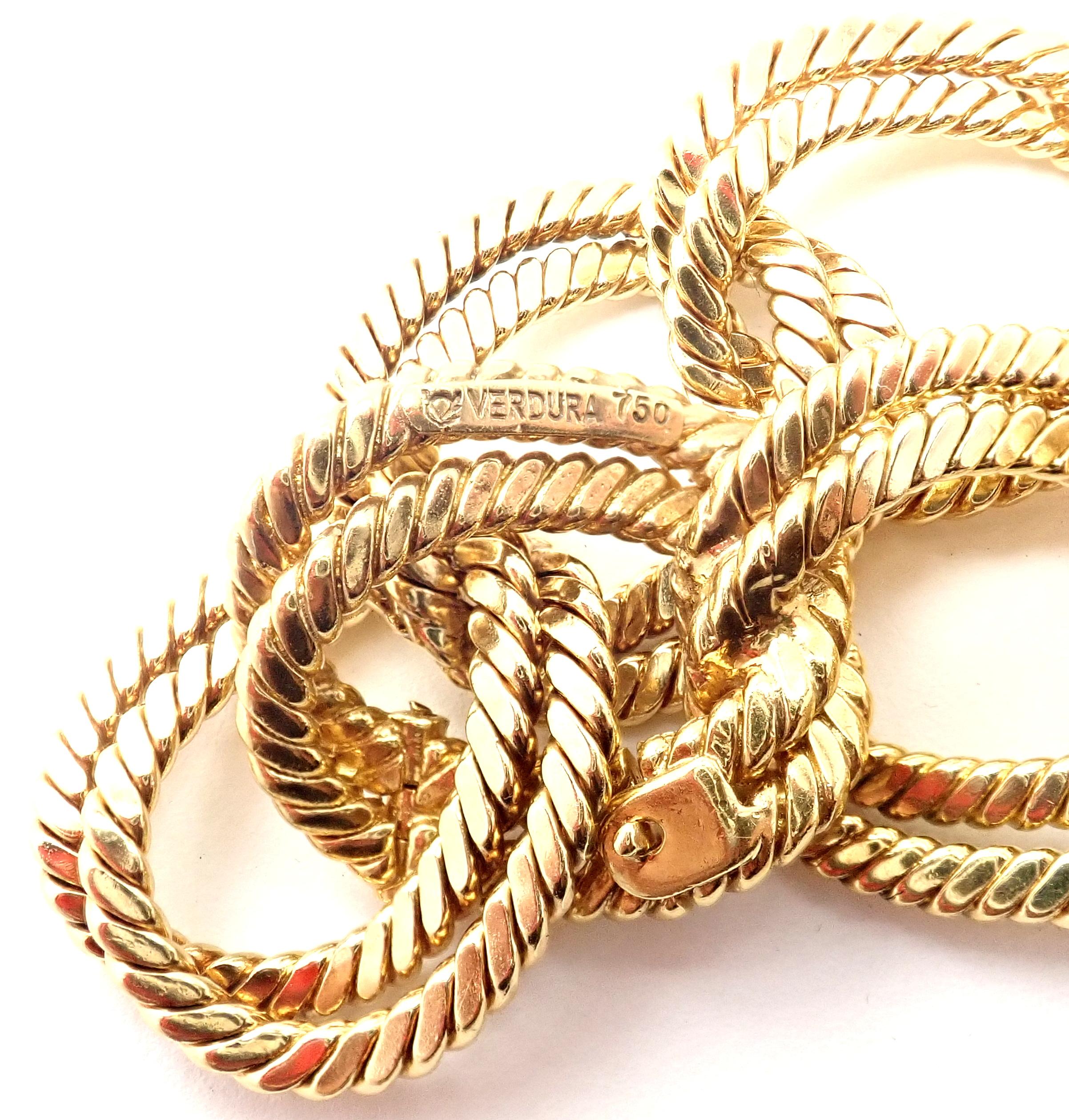 Verdura Rope Link Yellow Gold Bracelet For Sale 2