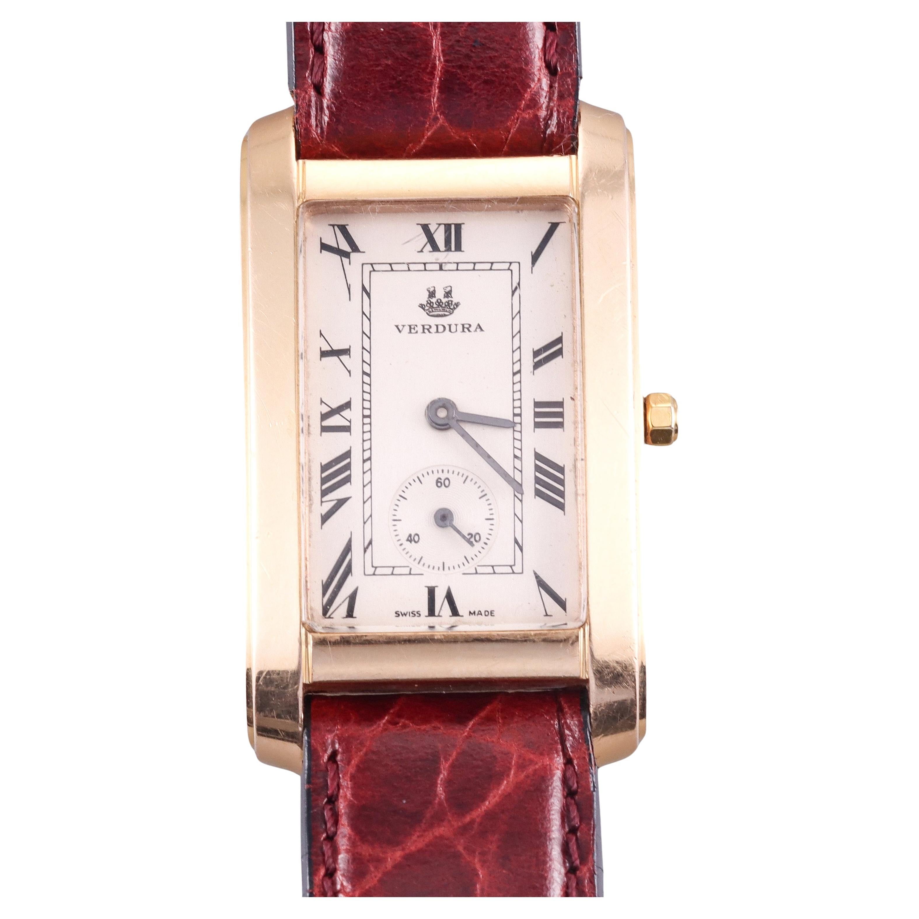 Verdura Rose Gold Classic Watch  For Sale